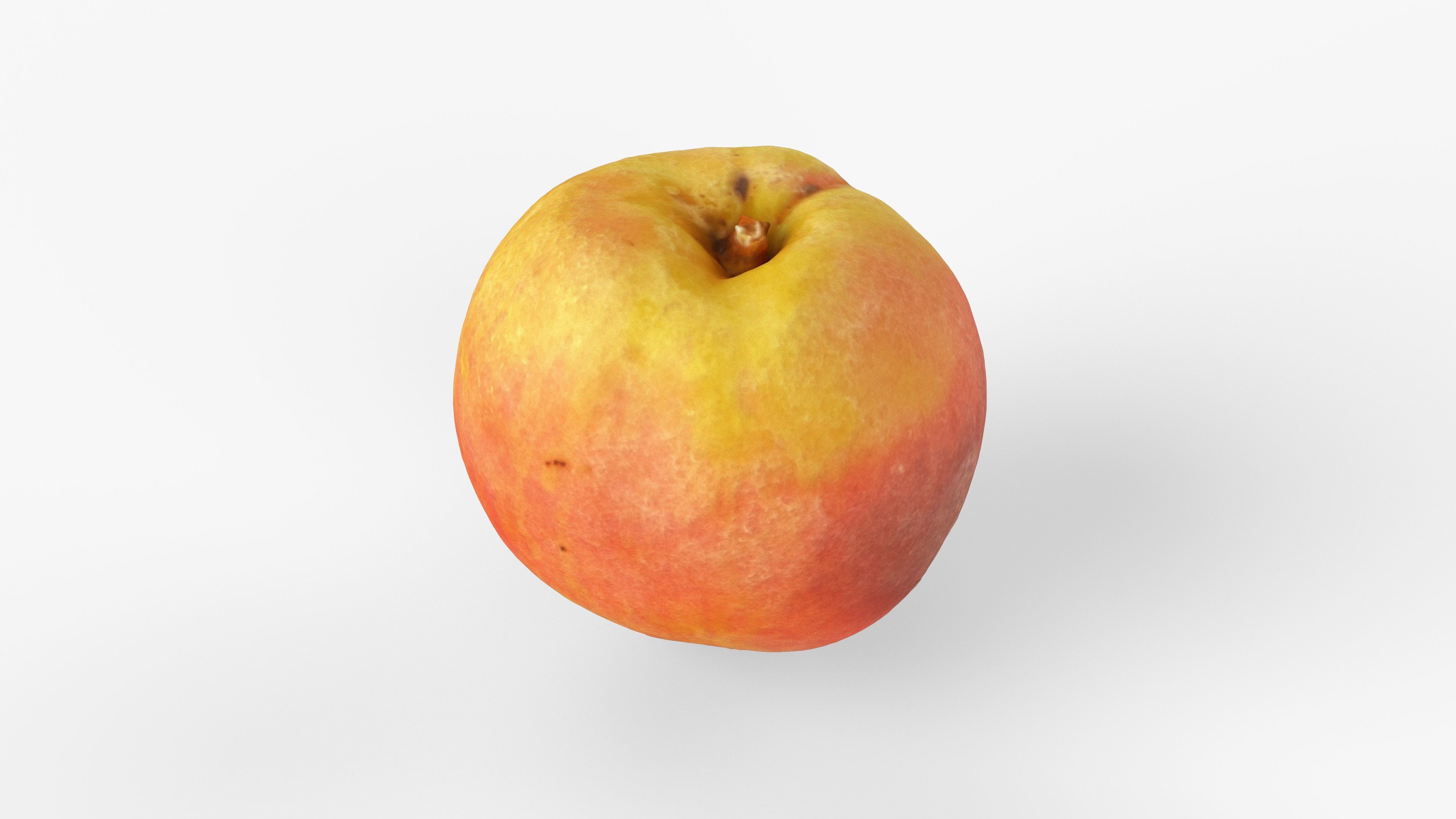Photorealistic 3D scan of peach Low-poly 3D model_2