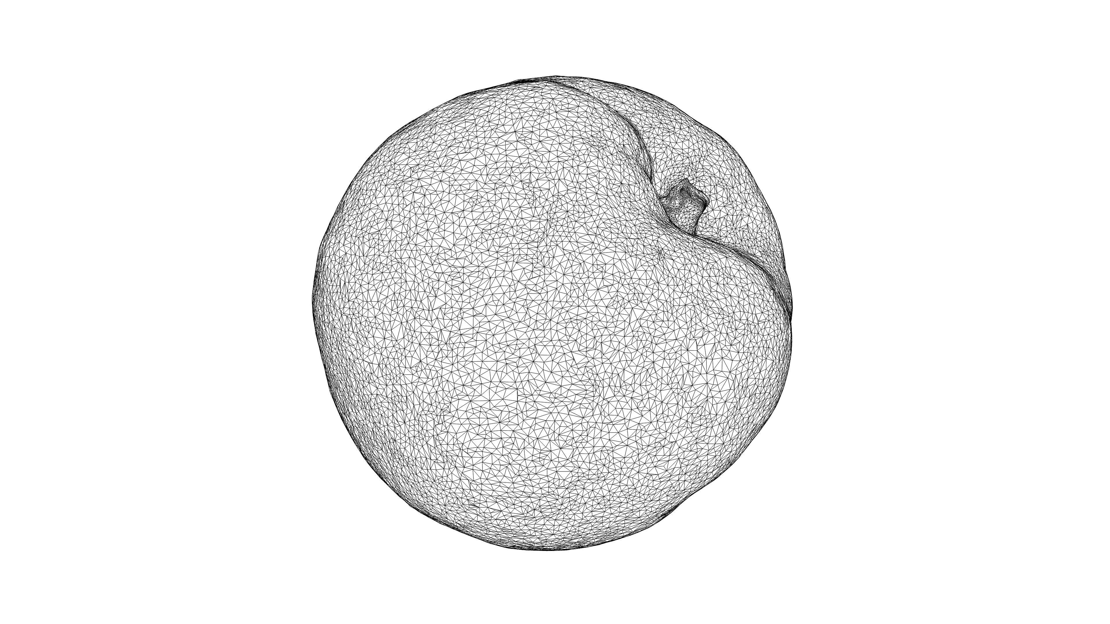 Photorealistic 3D scan of peach Low-poly 3D model_22