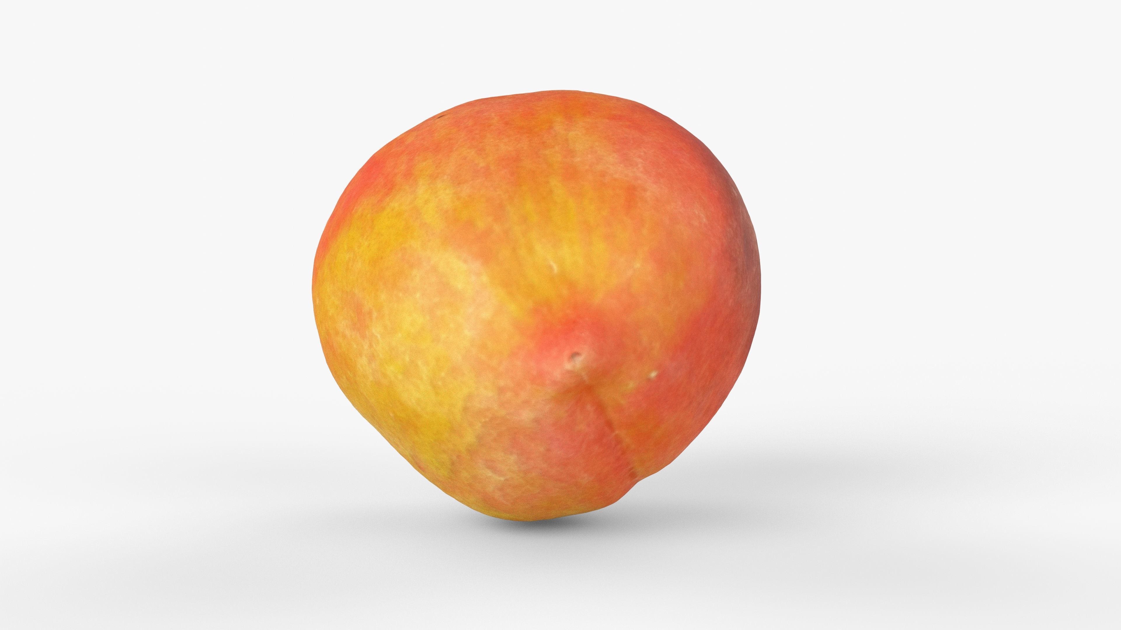 Photorealistic 3D scan of peach Low-poly 3D model_11