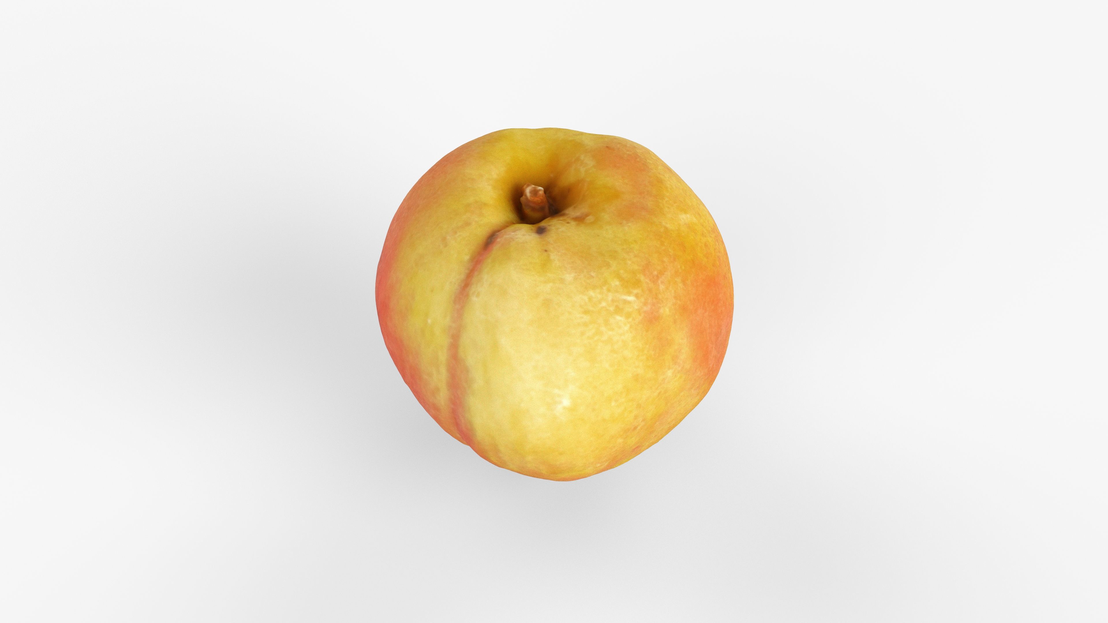 Photorealistic 3D scan of peach Low-poly 3D model_6