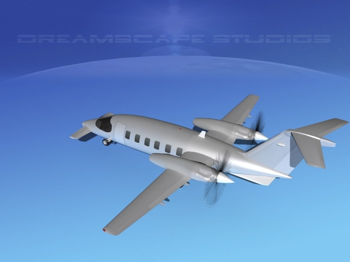 Piaggio P180 Avanti Bare Metal 3D model_7