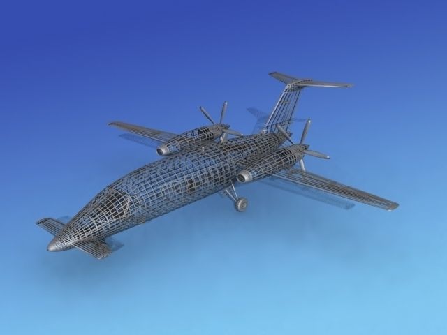 Piaggio P180 Avanti Bare Metal 3D model_11