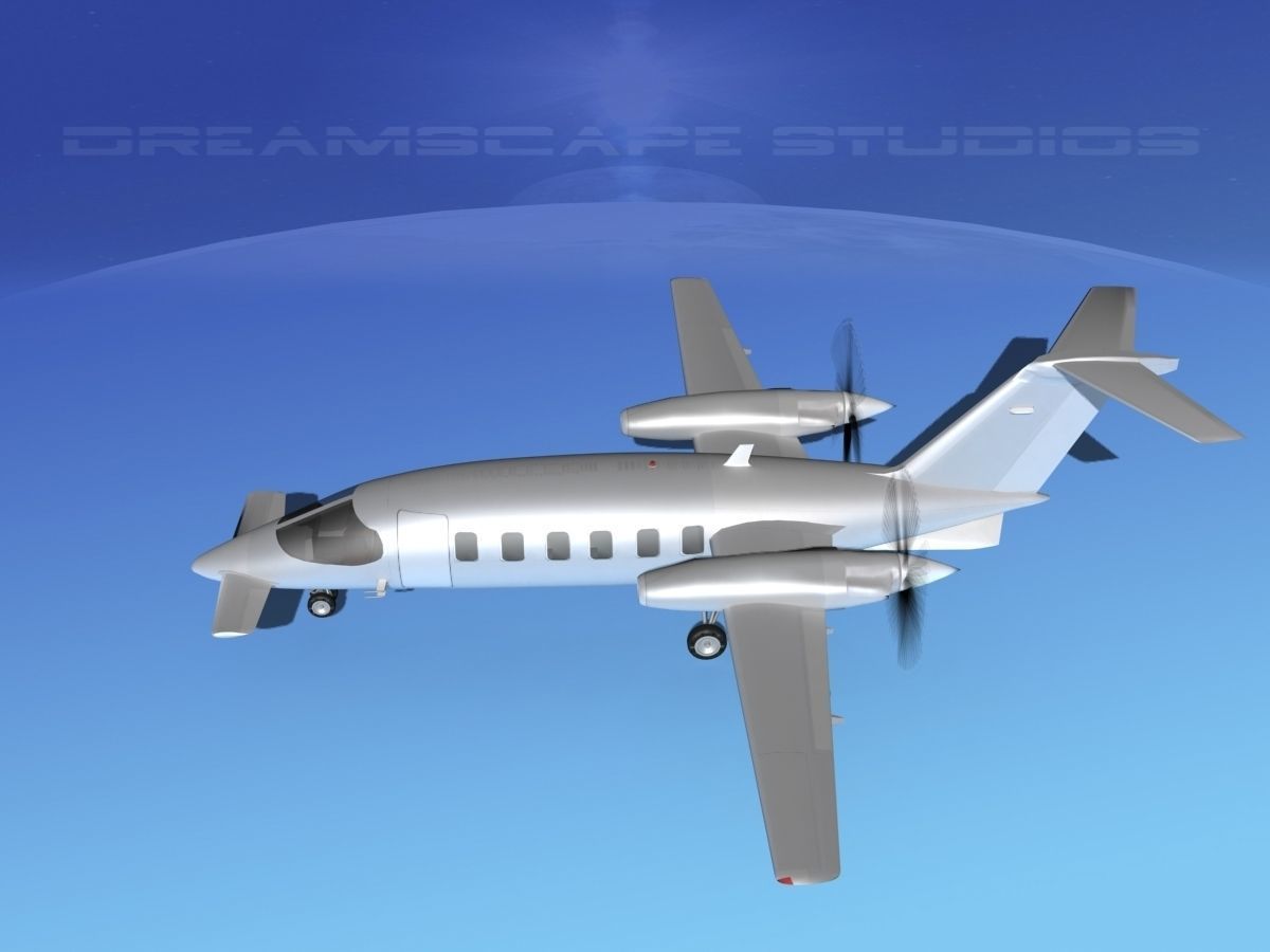 Piaggio P180 Avanti Bare Metal 3D model_8