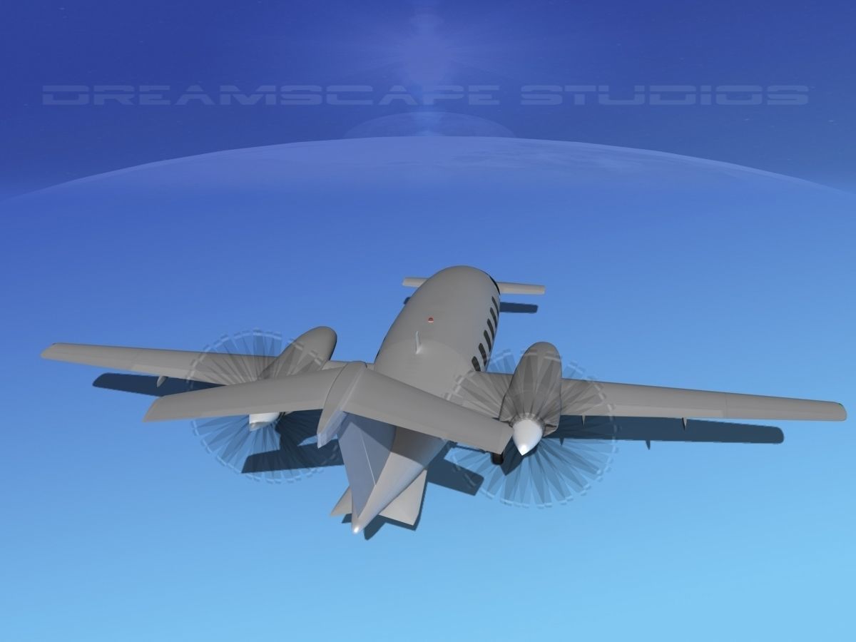 Piaggio P180 Avanti Bare Metal 3D model_5