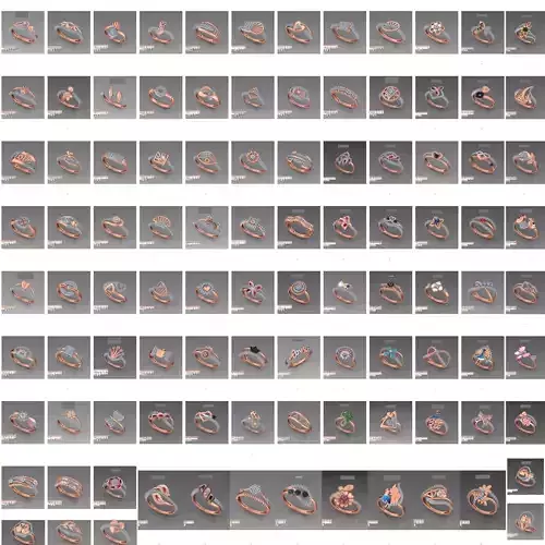 ladies ring pack 100 STL files 