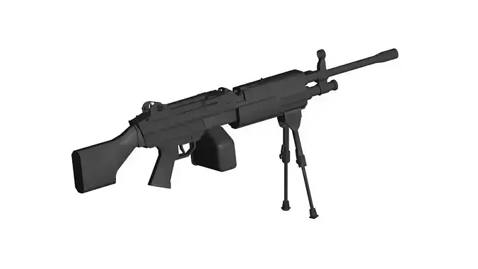 M249 light machine gun 3D model