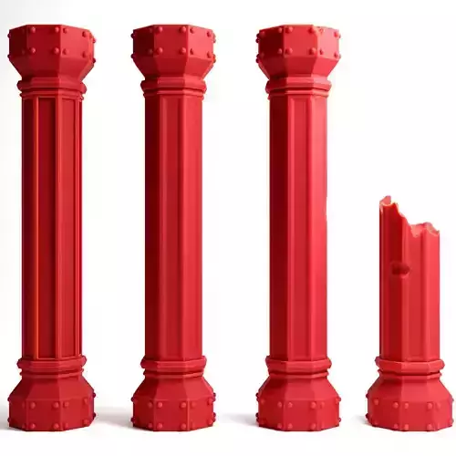 Octagonal Gothic Columns 3D print model