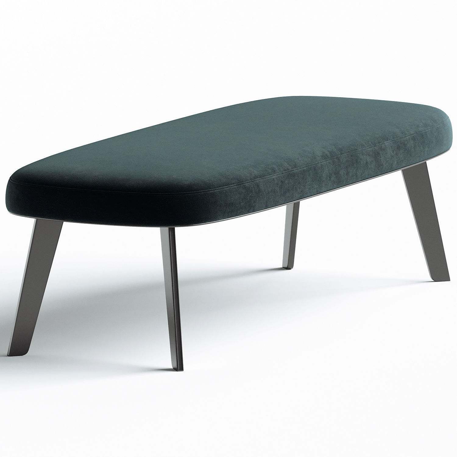 Poliform JANE Upholstered fabric bench 3D model_1