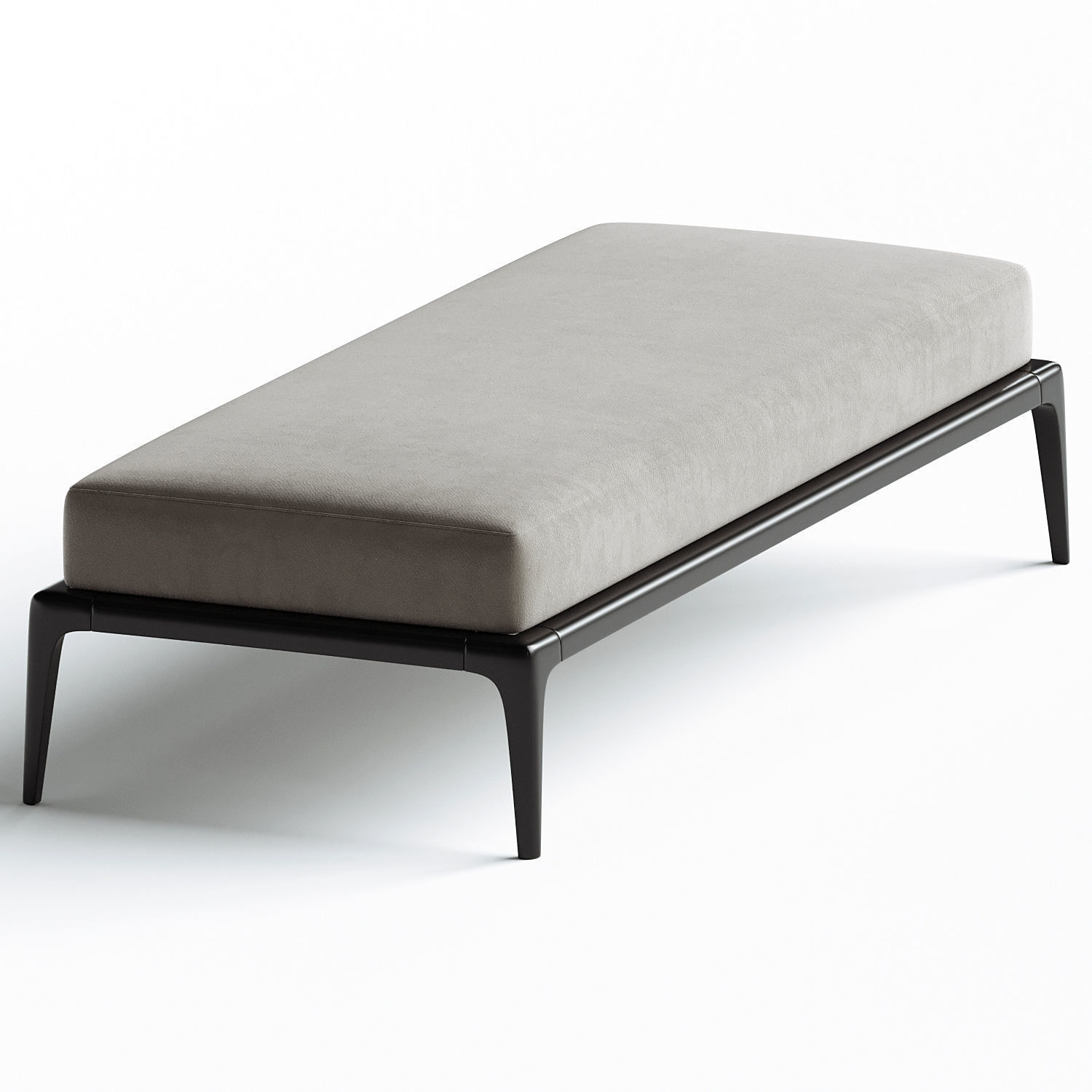 Poliform PARK Upholstered fabric bench 3D model_1