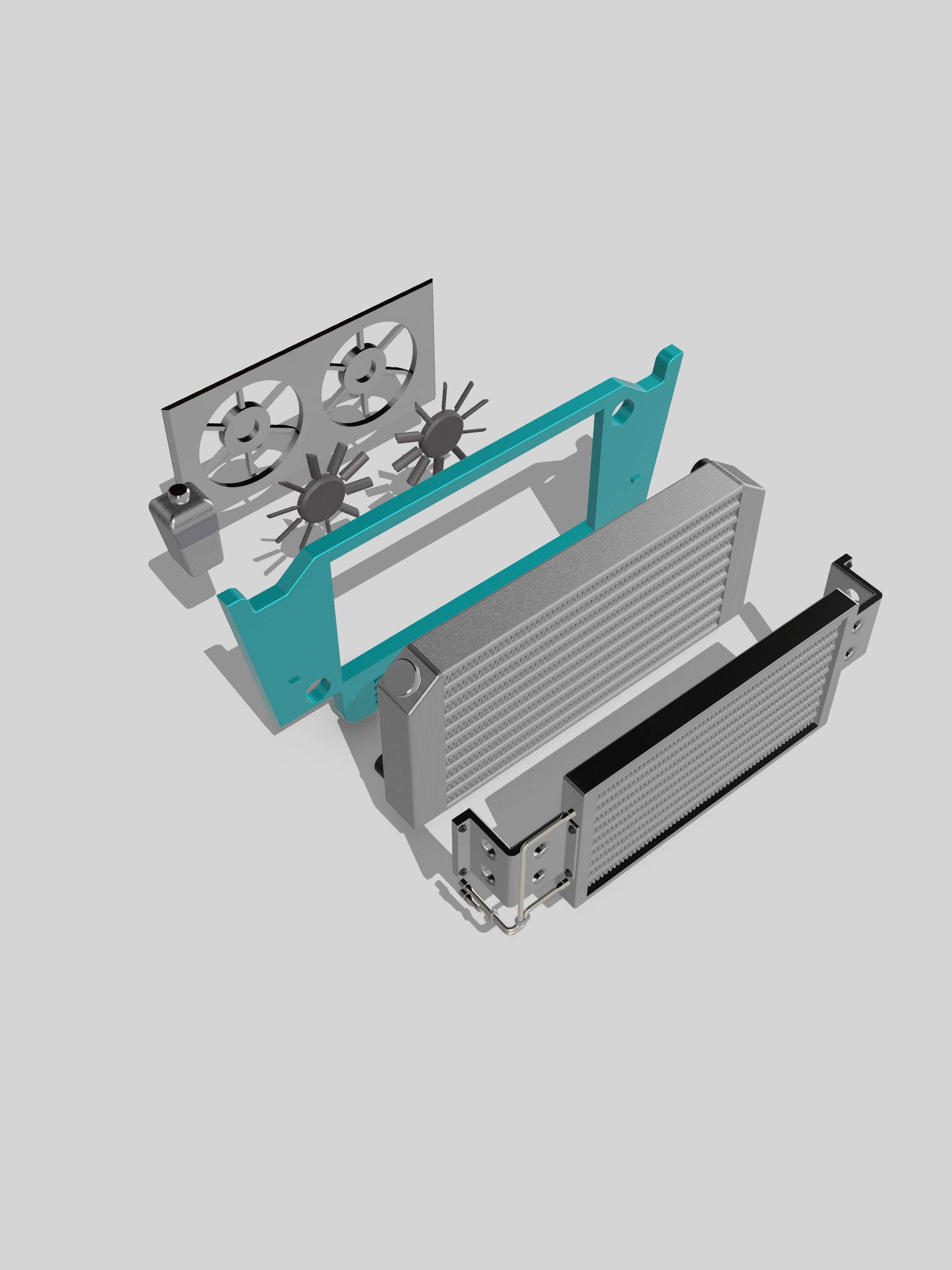AMT 1955 Chevy Bel Air Be Cool Radiator set 3D print model_8