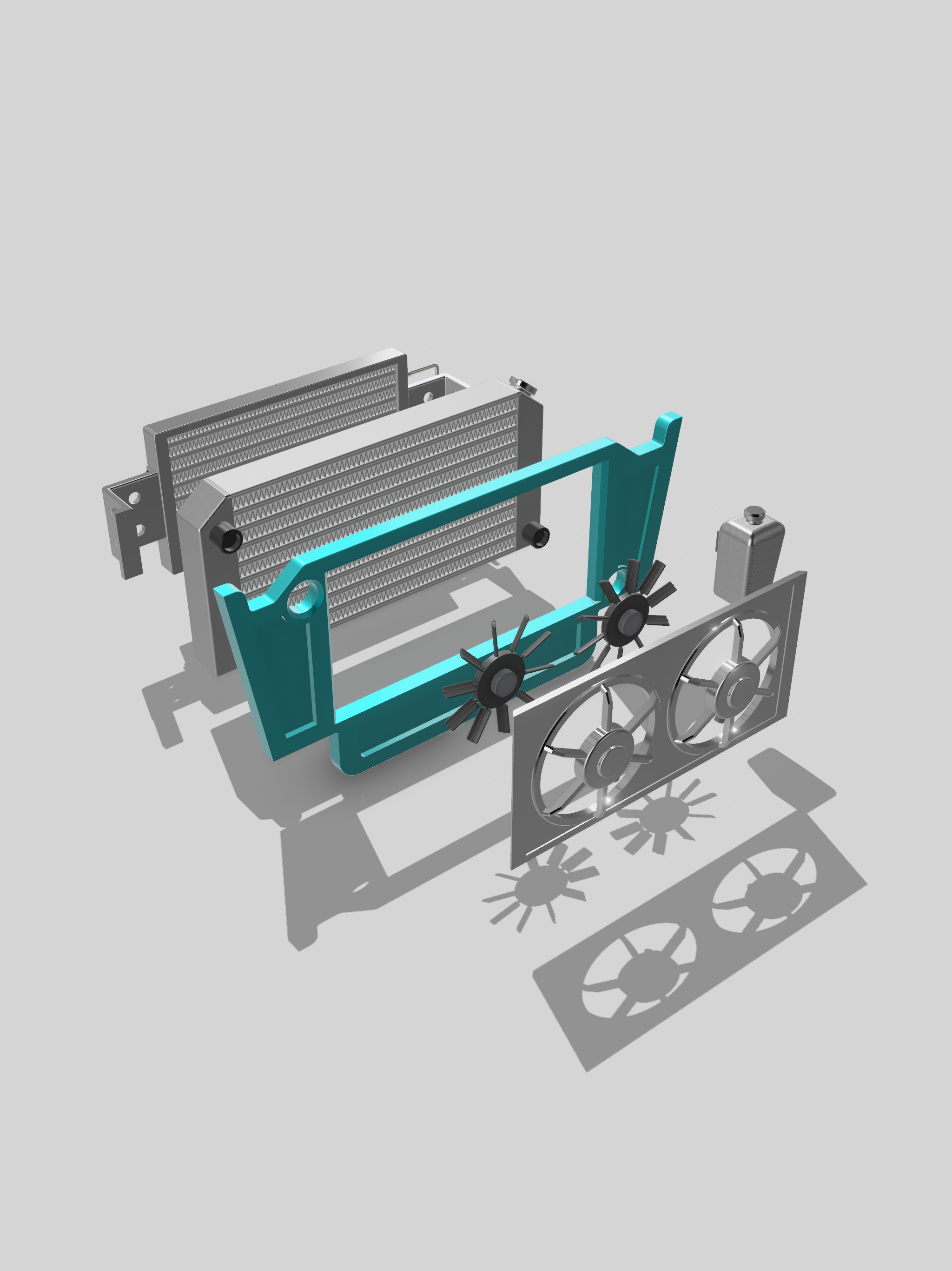 AMT 1955 Chevy Bel Air Be Cool Radiator set 3D print model_9