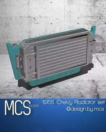 AMT 1955 Chevy Bel Air Be Cool Radiator set 3D print model