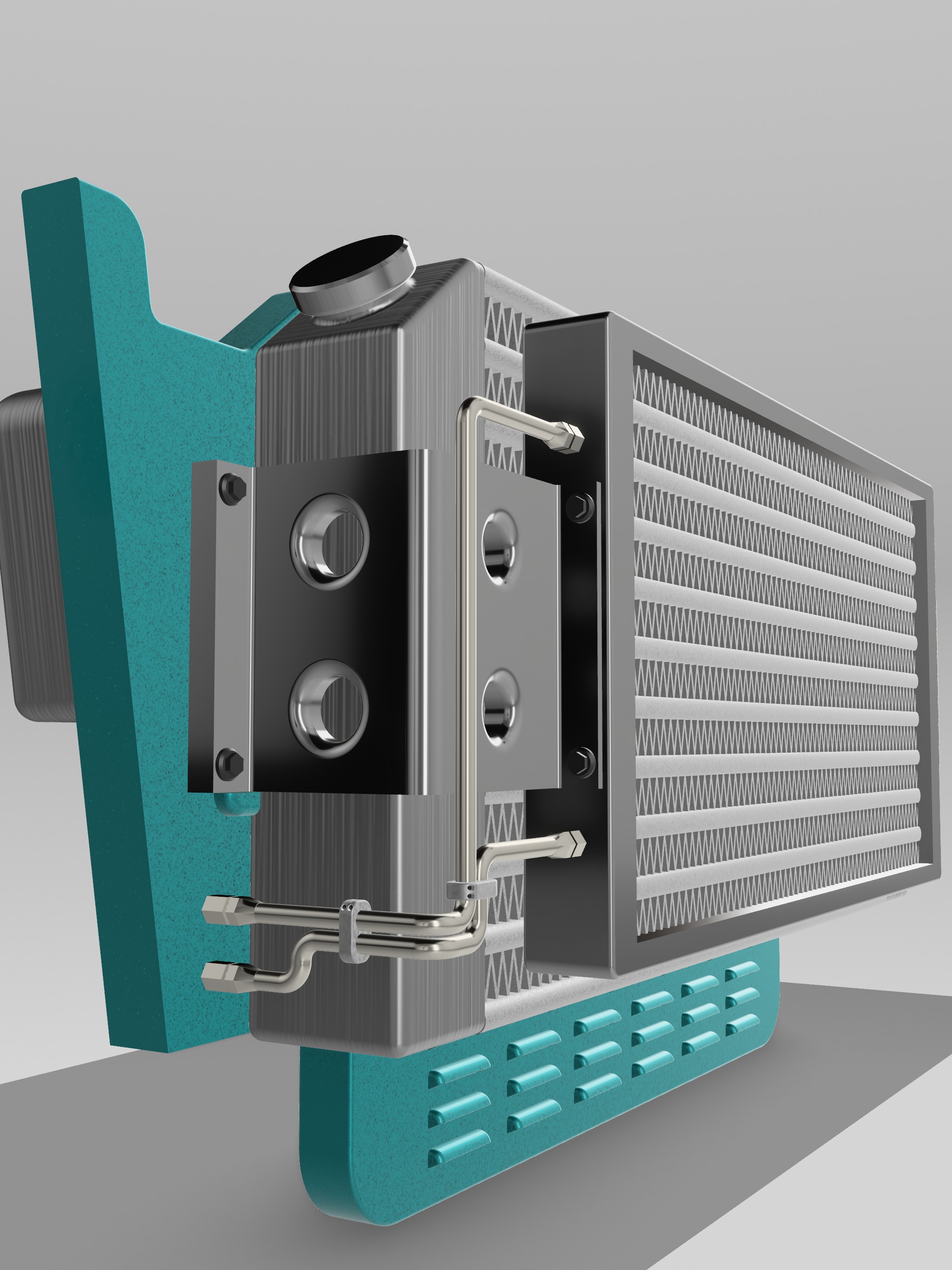 AMT 1955 Chevy Bel Air Be Cool Radiator set 3D print model_6