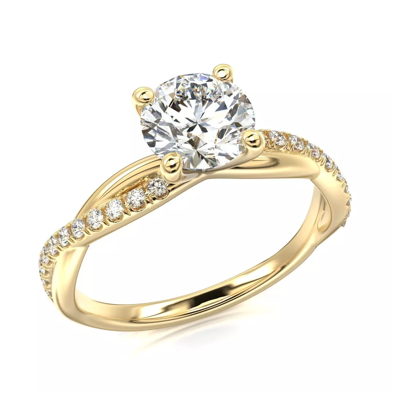 High-Quality Engagement Ring 3D print model_0
