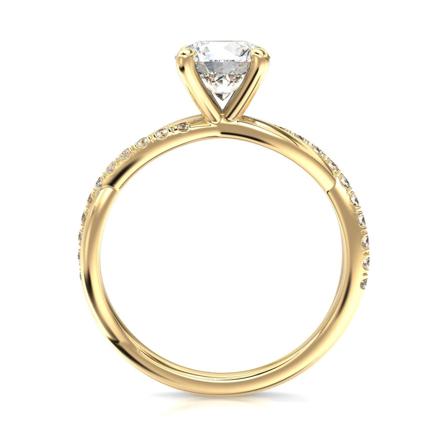 High-Quality Engagement Ring 3D print model_19