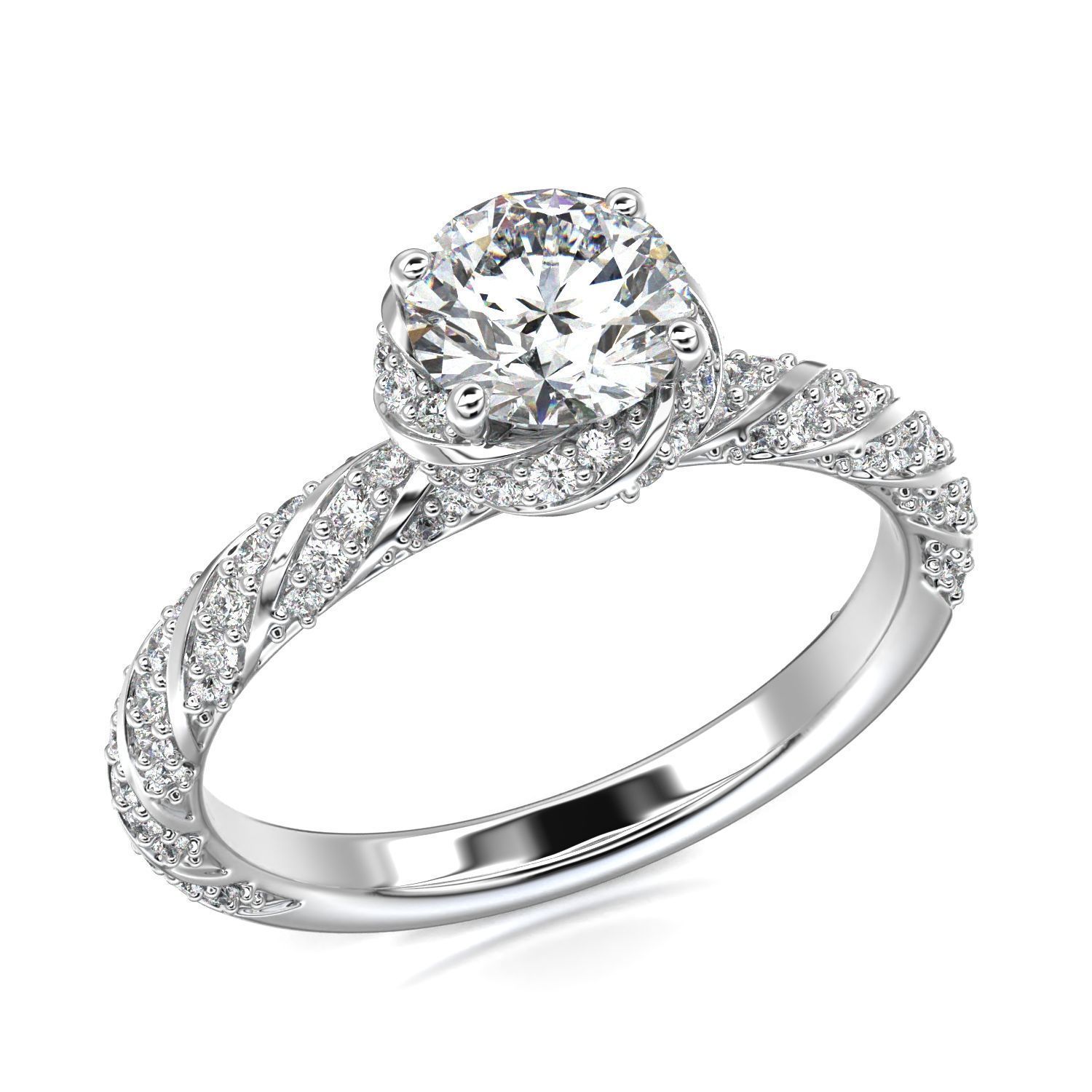 High-Quality Engagement Ring 3D print model_23