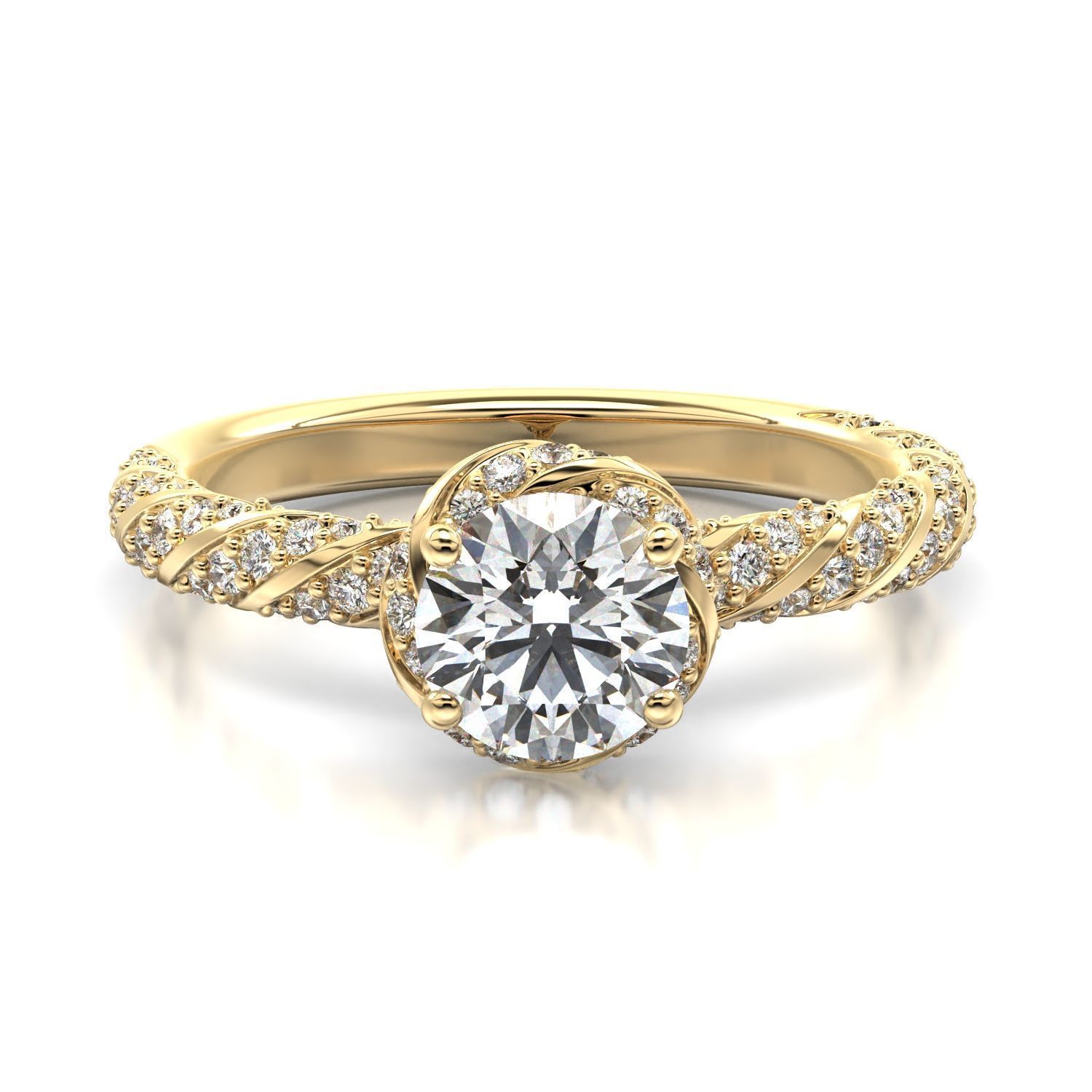High-Quality Engagement Ring 3D print model_21