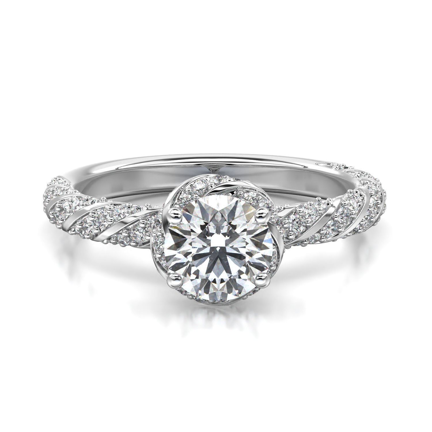 High-Quality Engagement Ring 3D print model_29