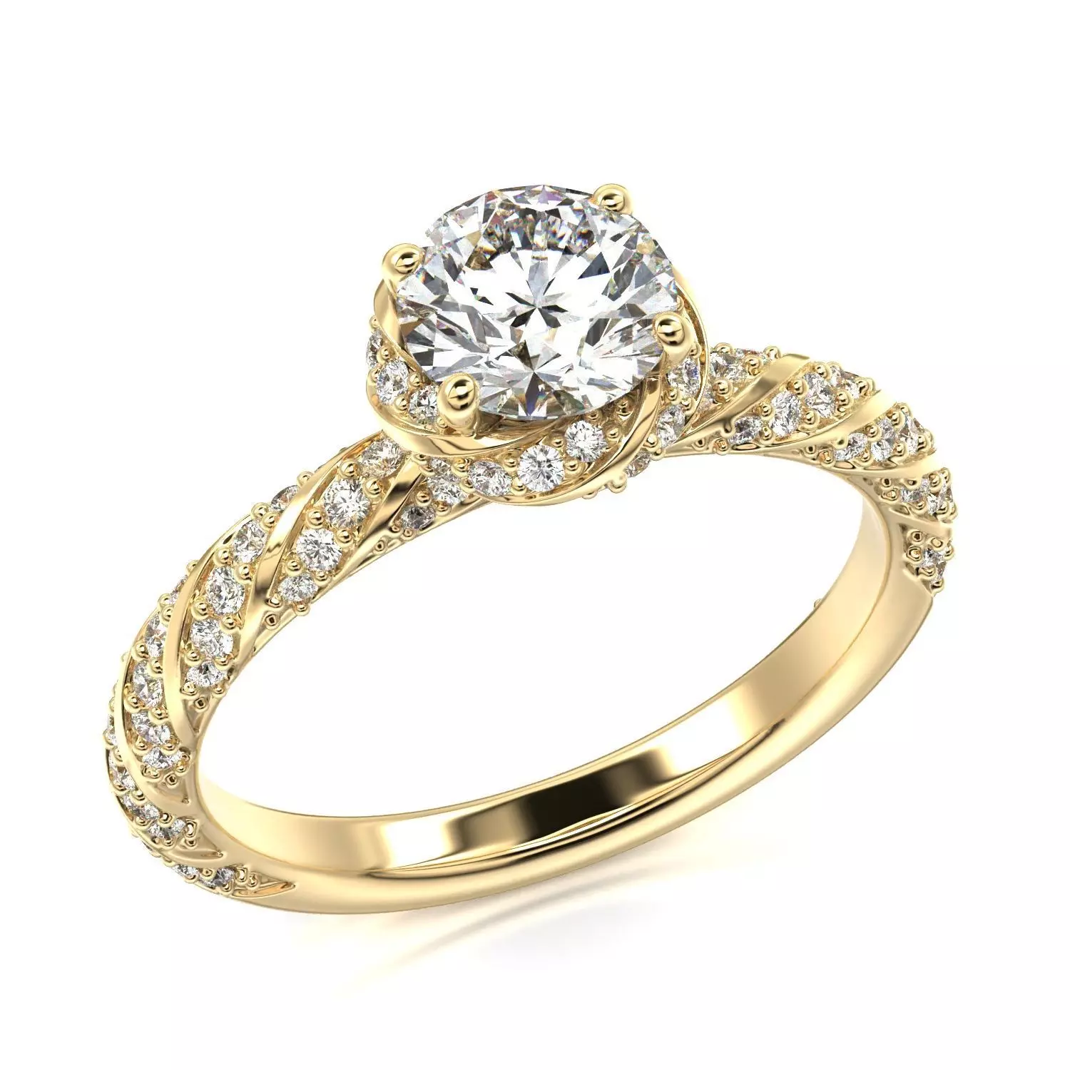 High-Quality Engagement Ring 3D print model_0