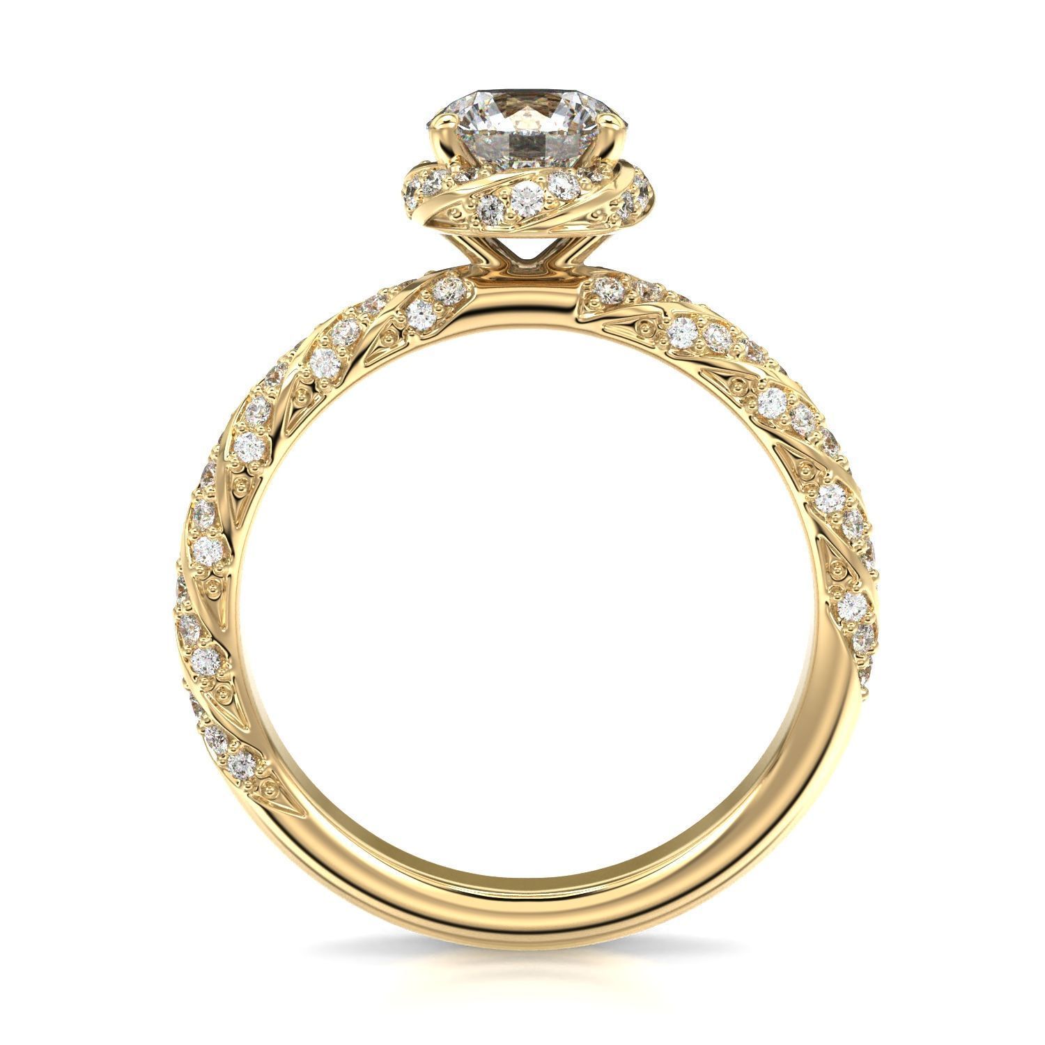 High-Quality Engagement Ring 3D print model_19