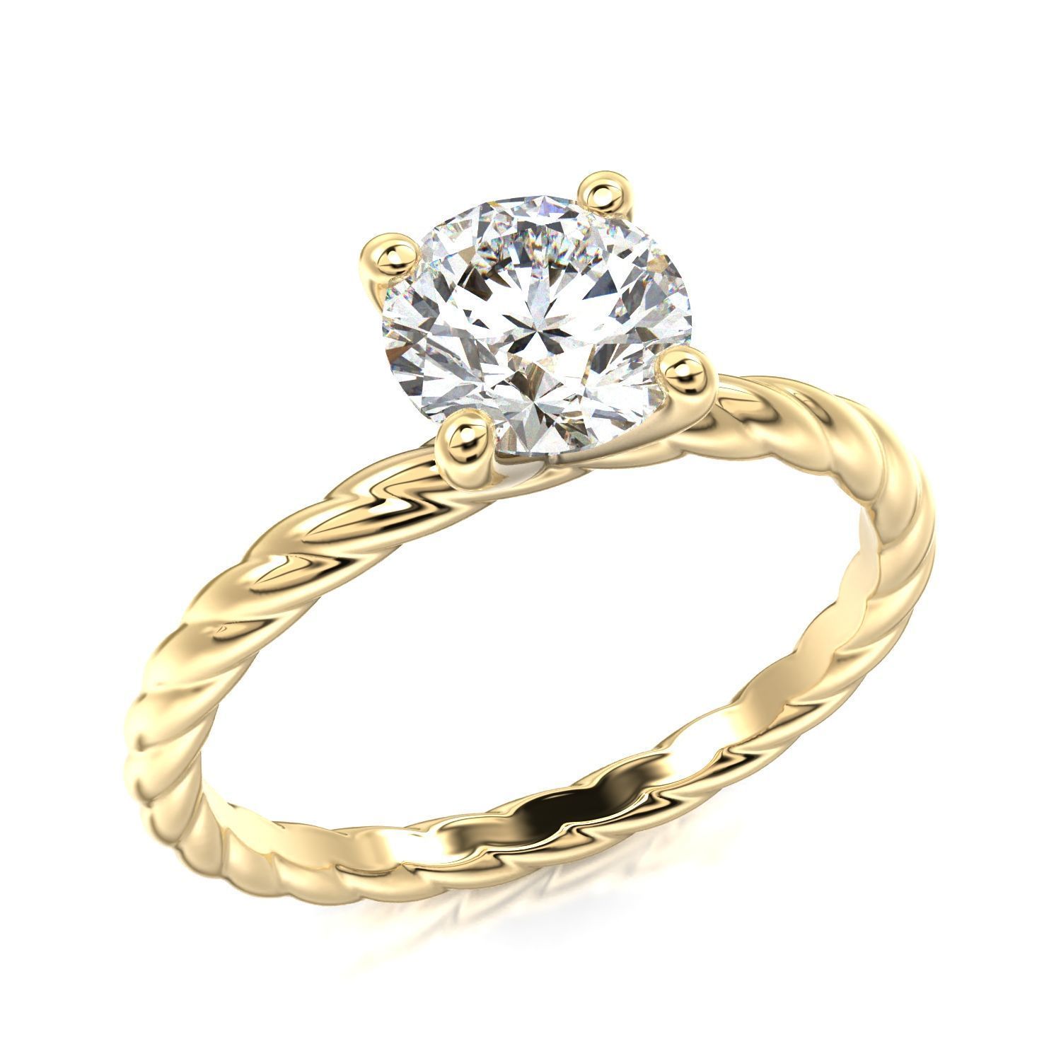 High-Quality Engagement Ring 3D print model_22