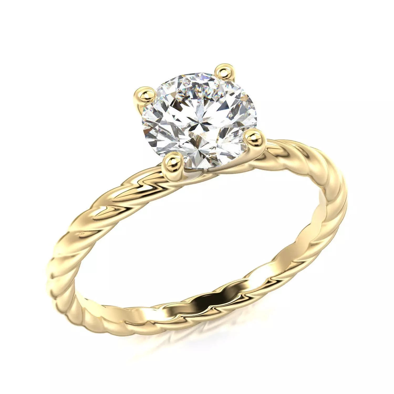 High-Quality Engagement Ring 3D print model_0