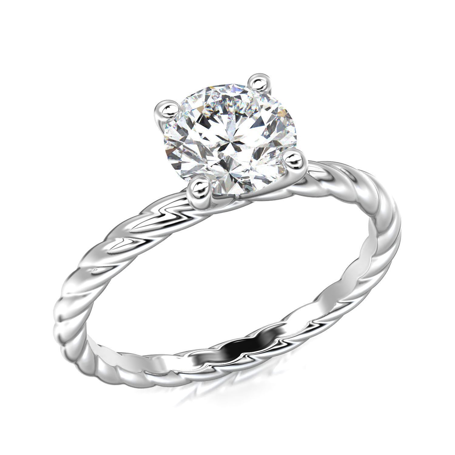 High-Quality Engagement Ring 3D print model_12