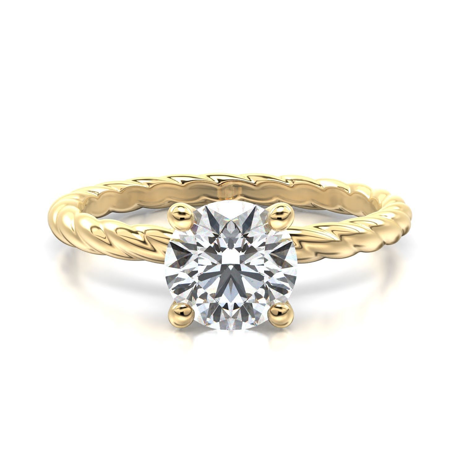 High-Quality Engagement Ring 3D print model_24