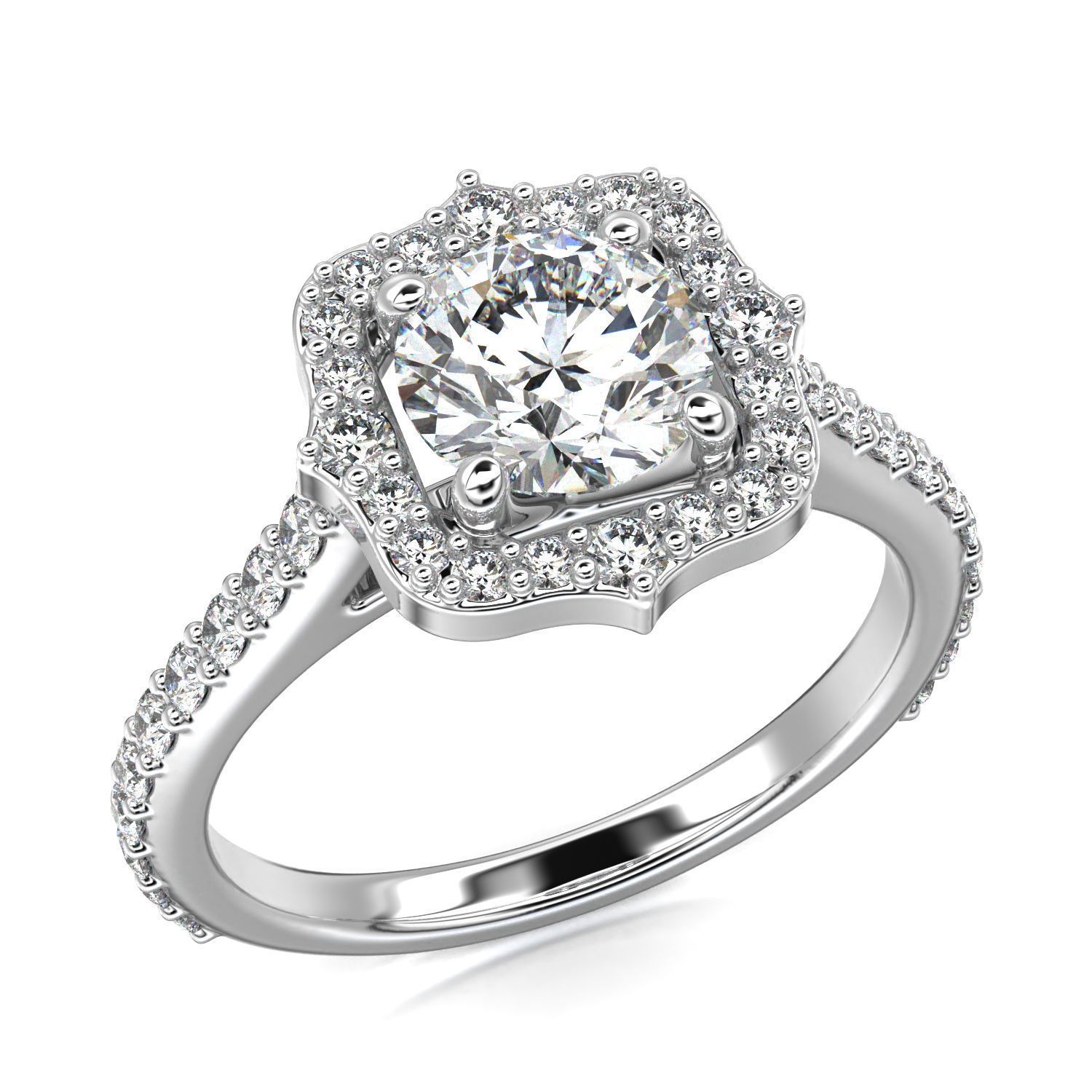 High-Quality Engagement Ring 3D print model_2
