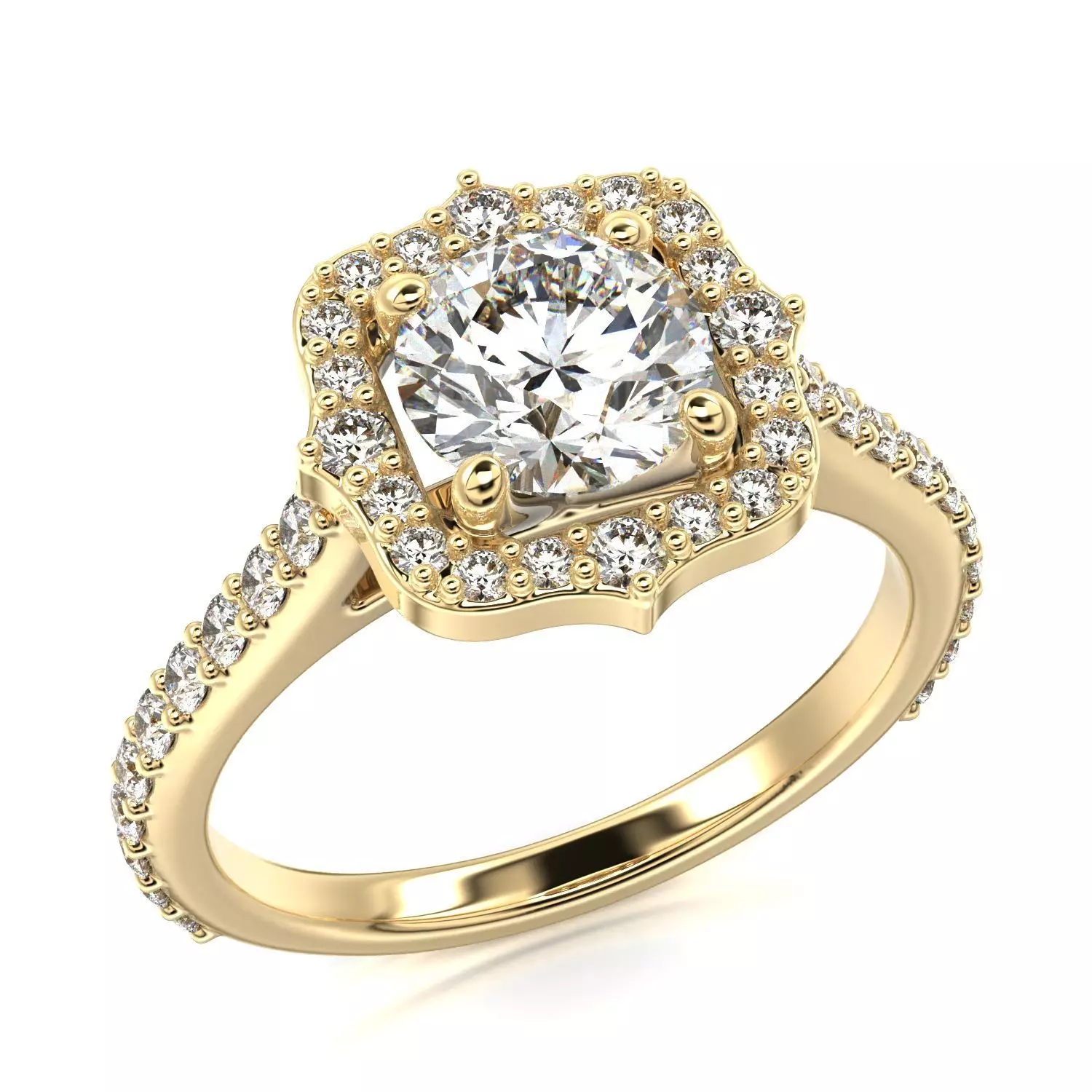 High-Quality Engagement Ring 3D print model_0