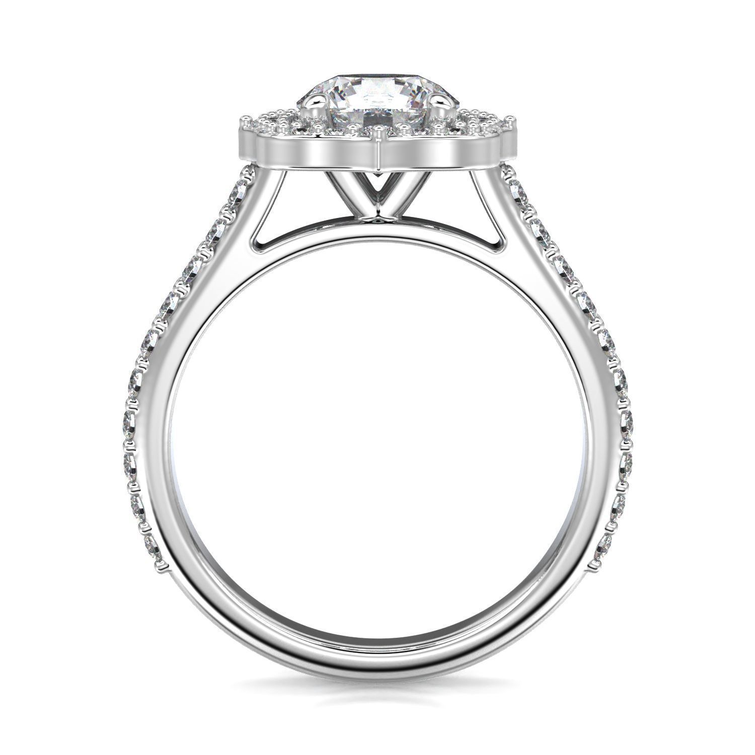 High-Quality Engagement Ring 3D print model_4