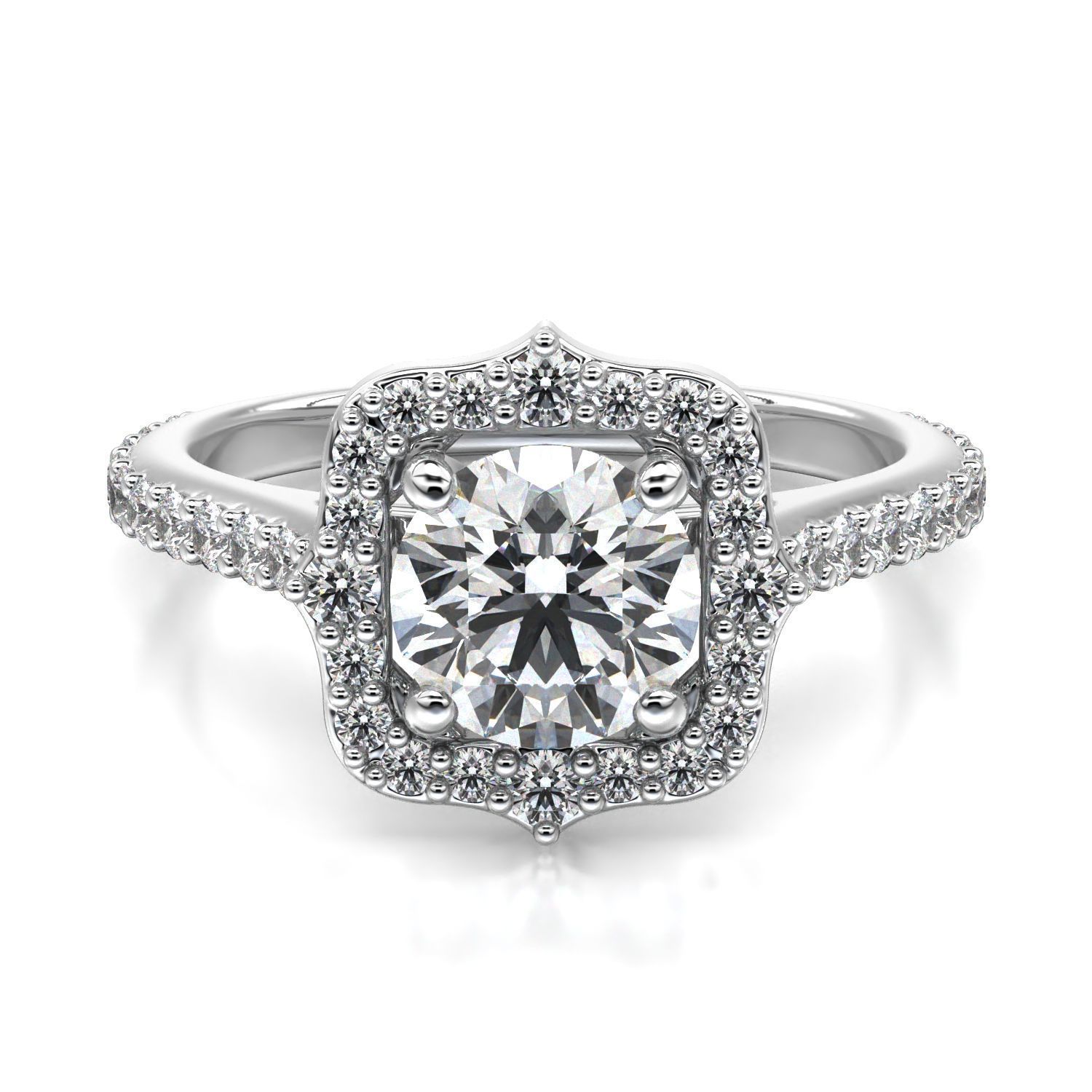 High-Quality Engagement Ring 3D print model_13