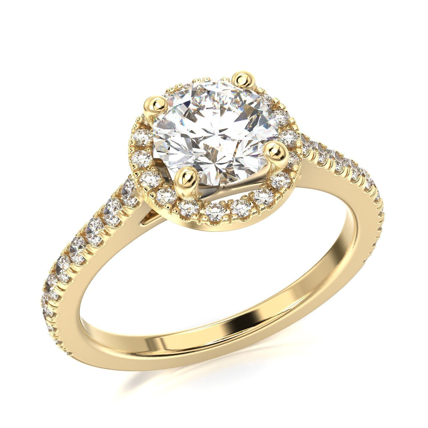 High-Quality Engagement Ring 3D print model_16