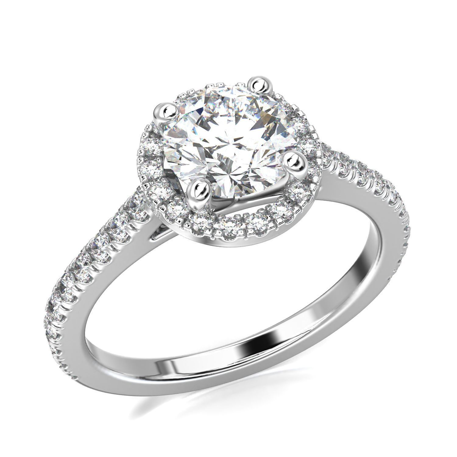 High-Quality Engagement Ring 3D print model_21