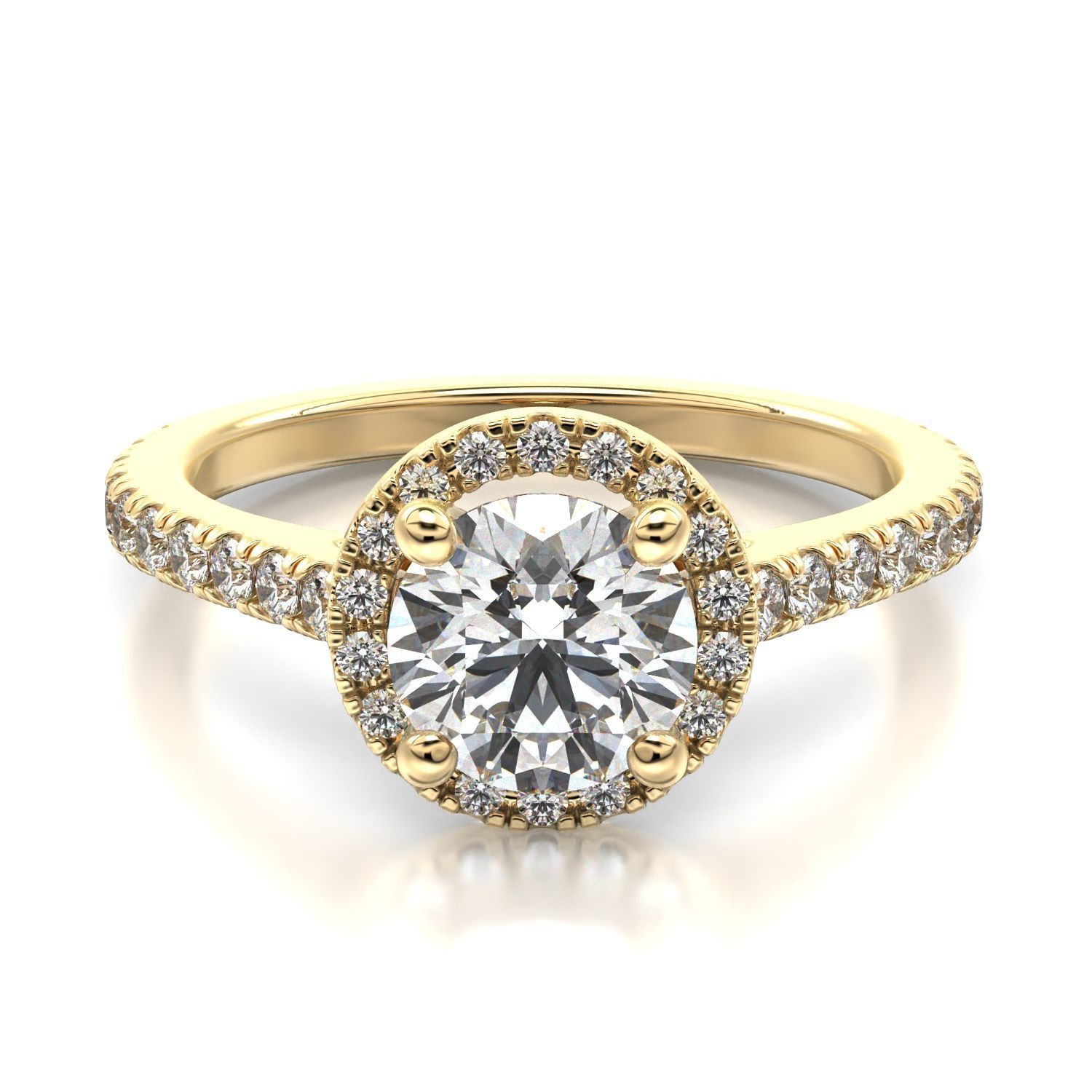 High-Quality Engagement Ring 3D print model_14