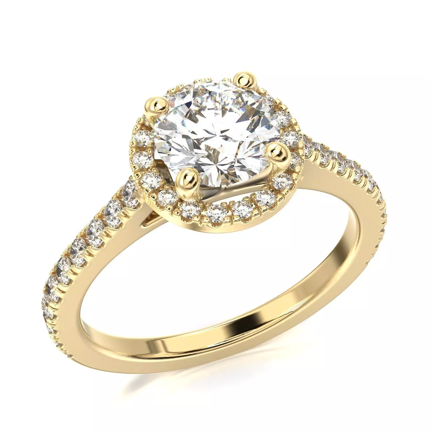 High-Quality Engagement Ring 3D print model_0