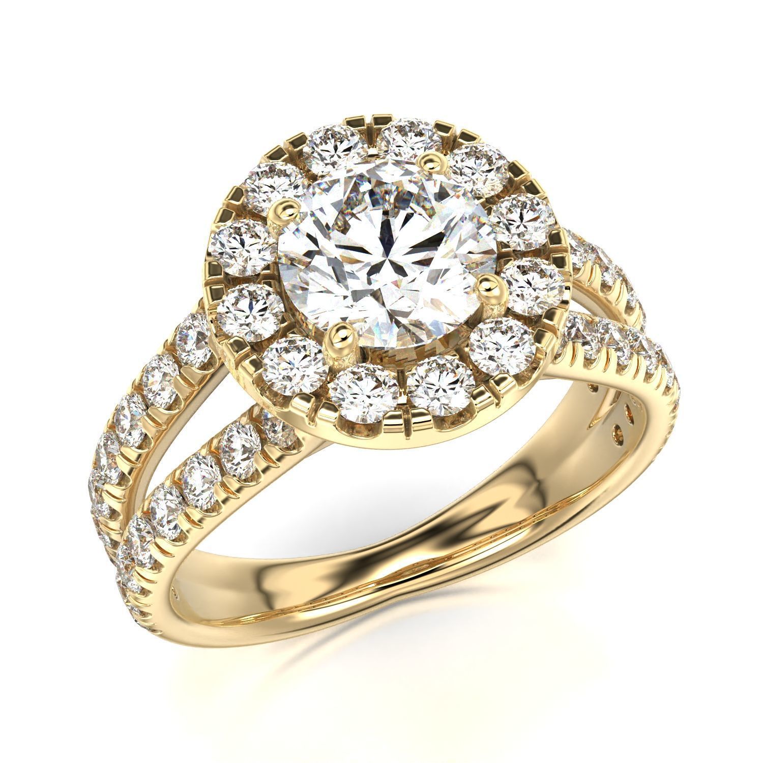 High-Quality Engagement Ring 3D print model_15