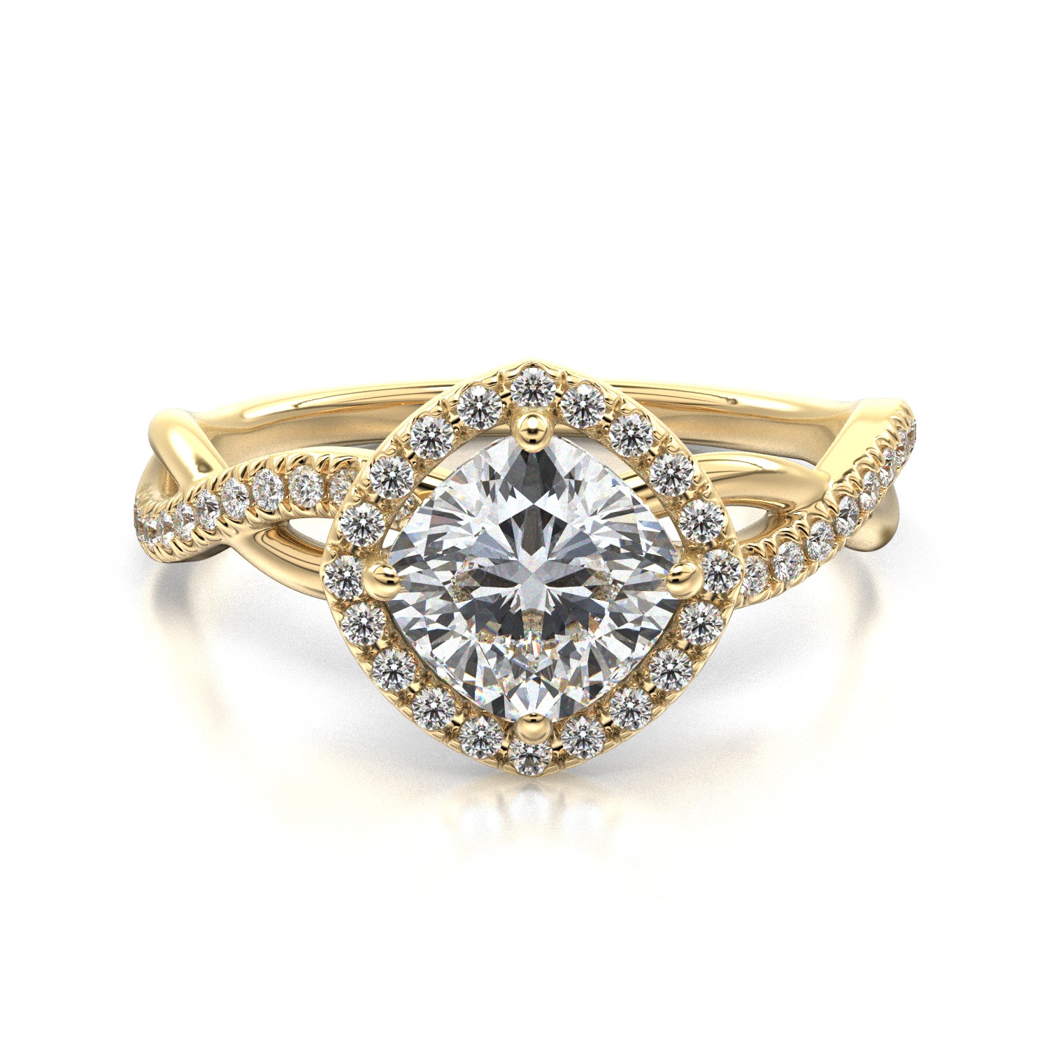 High-Quality Engagement Ring 3D print model_8