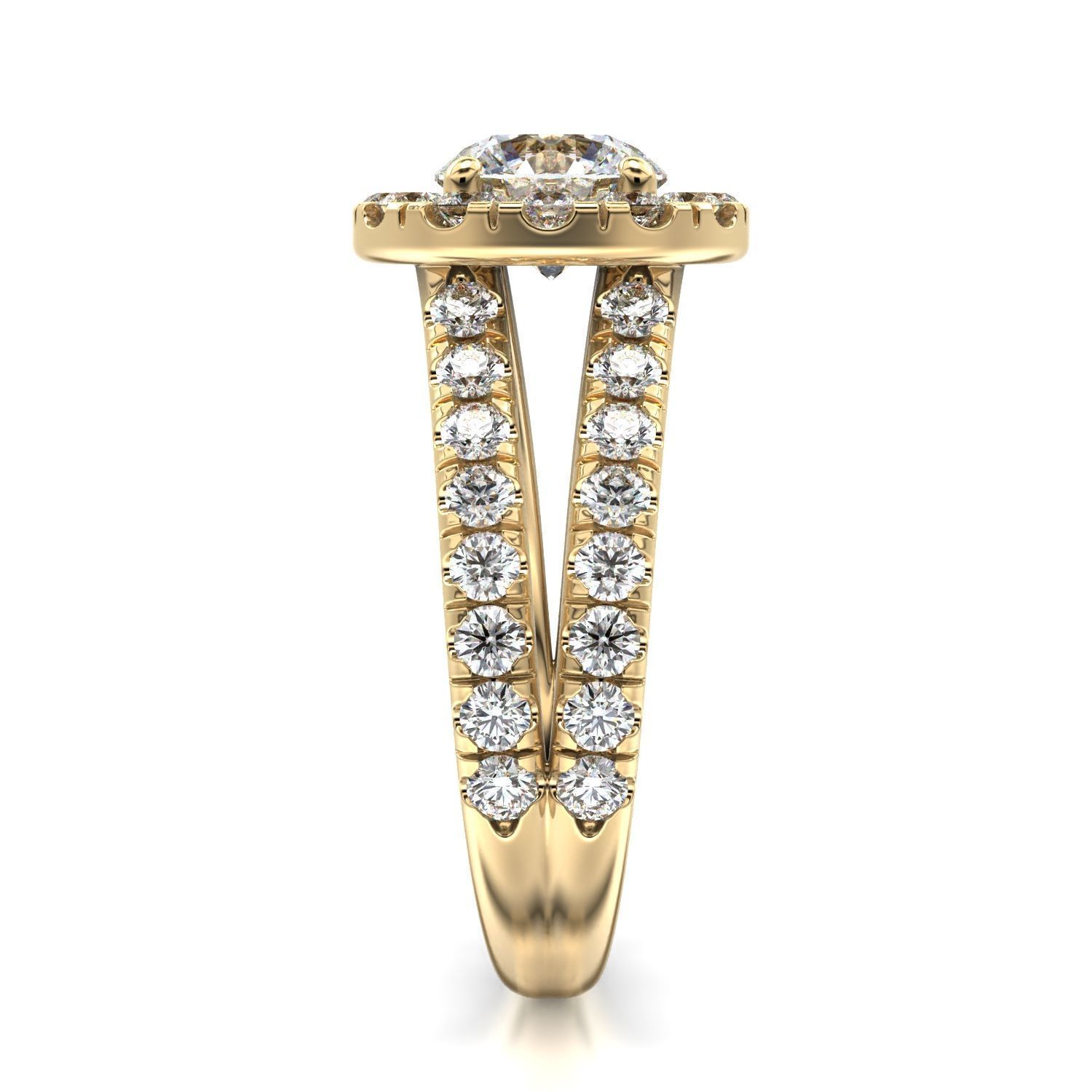 High-Quality Engagement Ring 3D print model_19