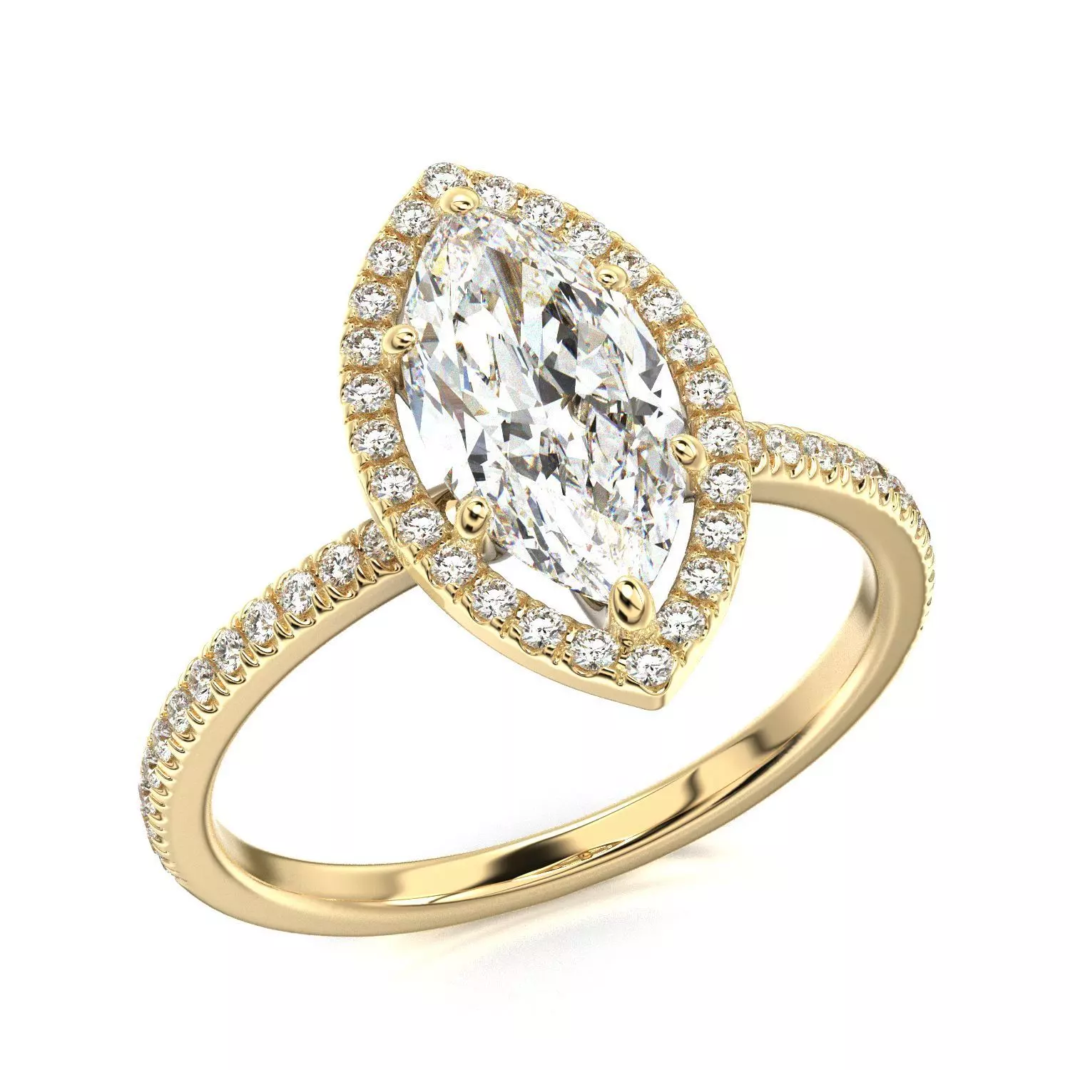 High-Quality Engagement Ring 3D print model_0