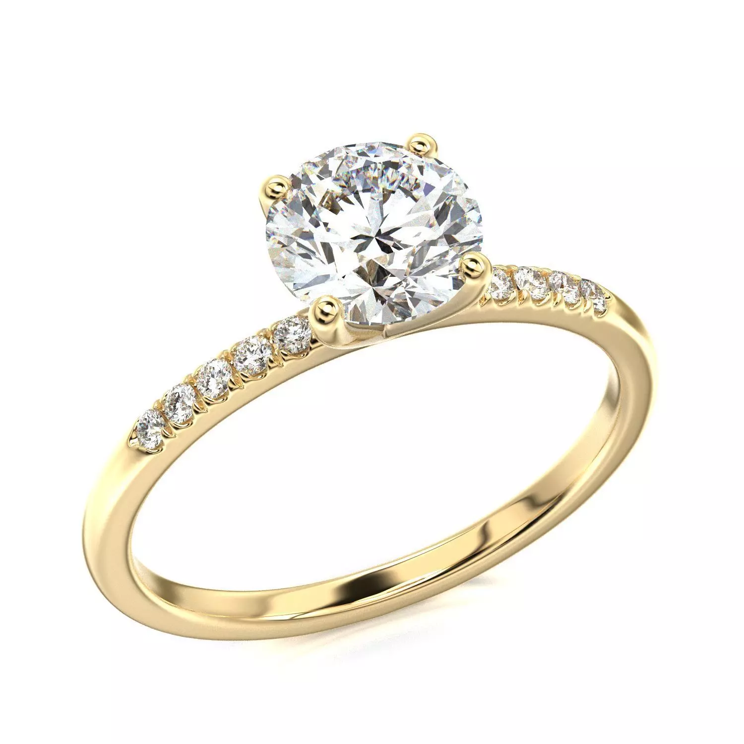 High-Quality Engagement Ring 3D print model_0