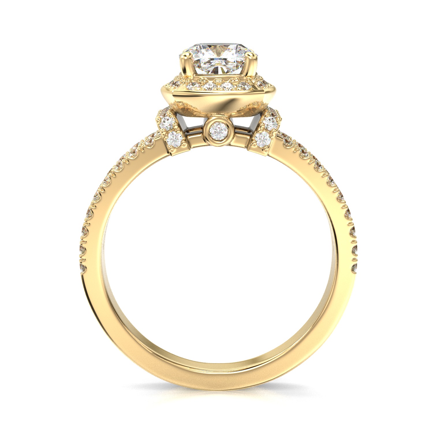 High-Quality Engagement Ring 3D print model_21