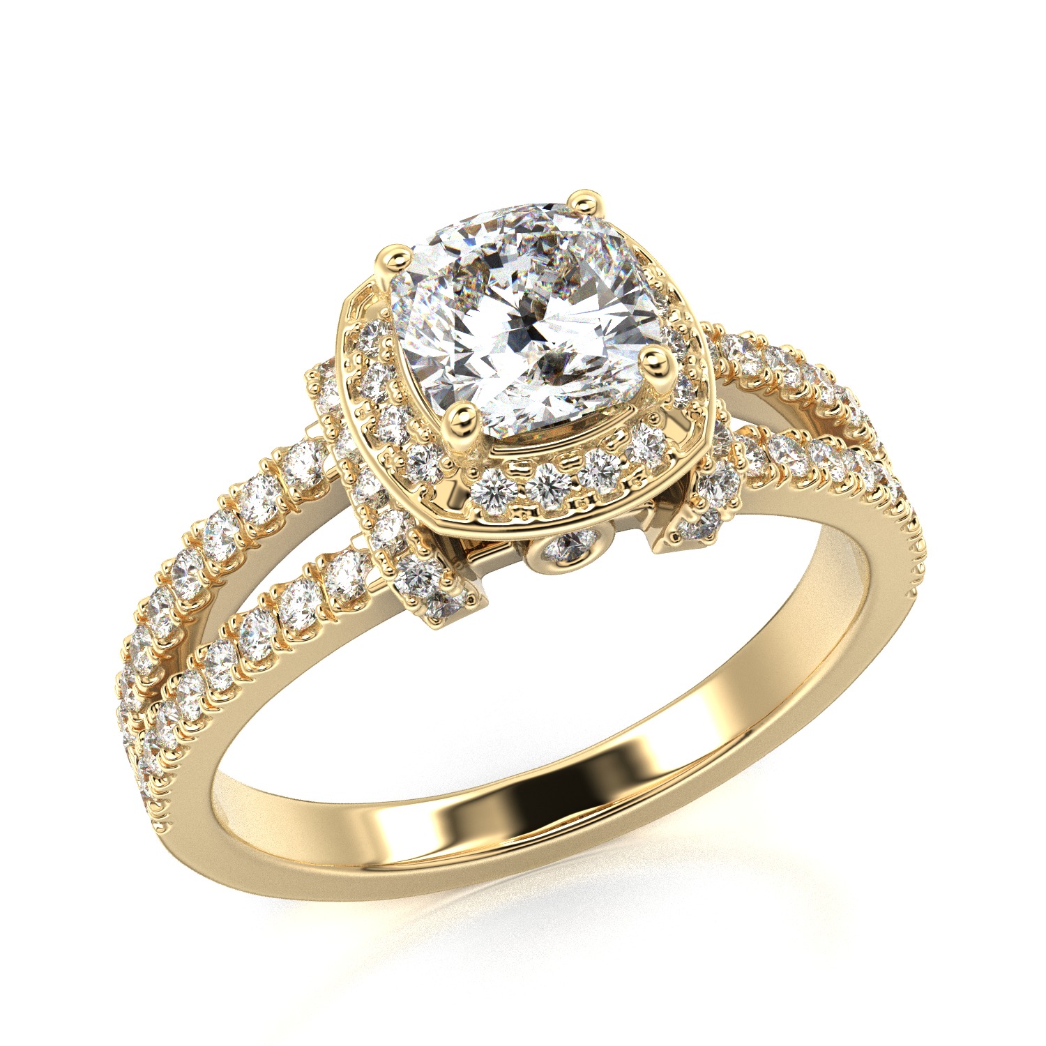 High-Quality Engagement Ring 3D print model_31