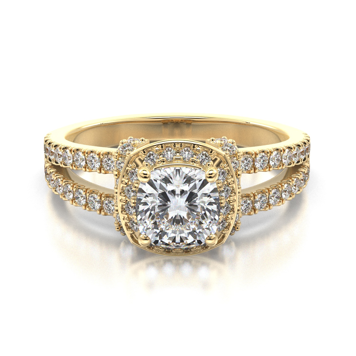 High-Quality Engagement Ring 3D print model_16