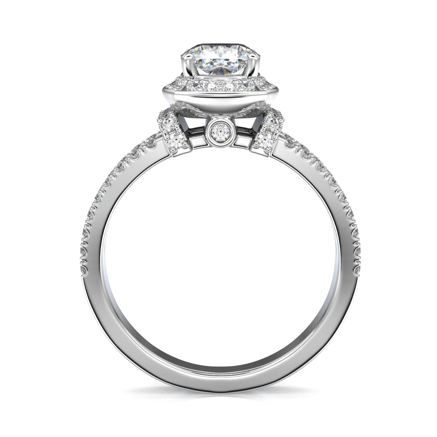 High-Quality Engagement Ring 3D print model_3