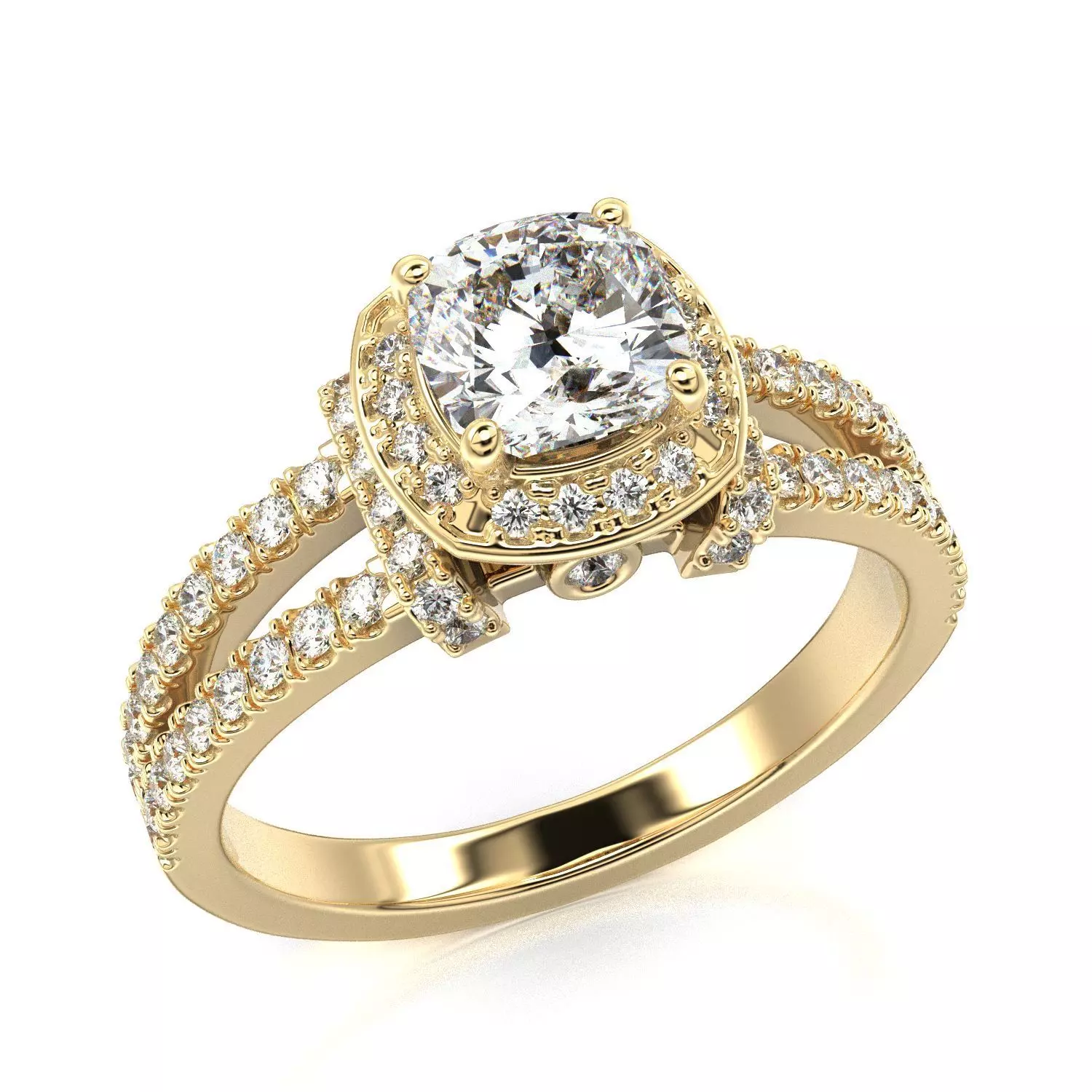High-Quality Engagement Ring 3D print model_0