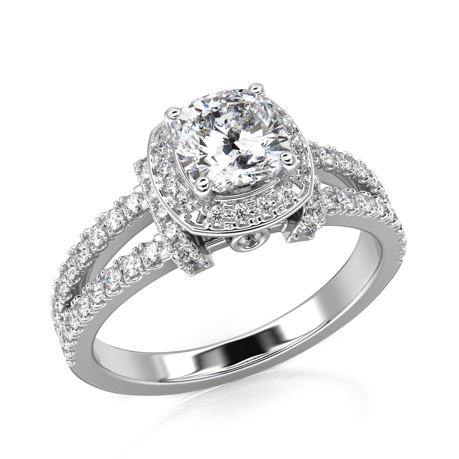 High-Quality Engagement Ring 3D print model_28