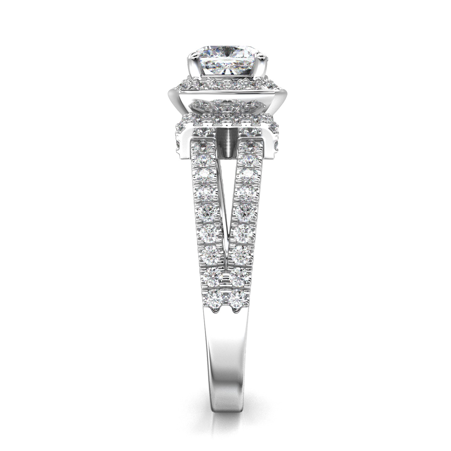 High-Quality Engagement Ring 3D print model_9