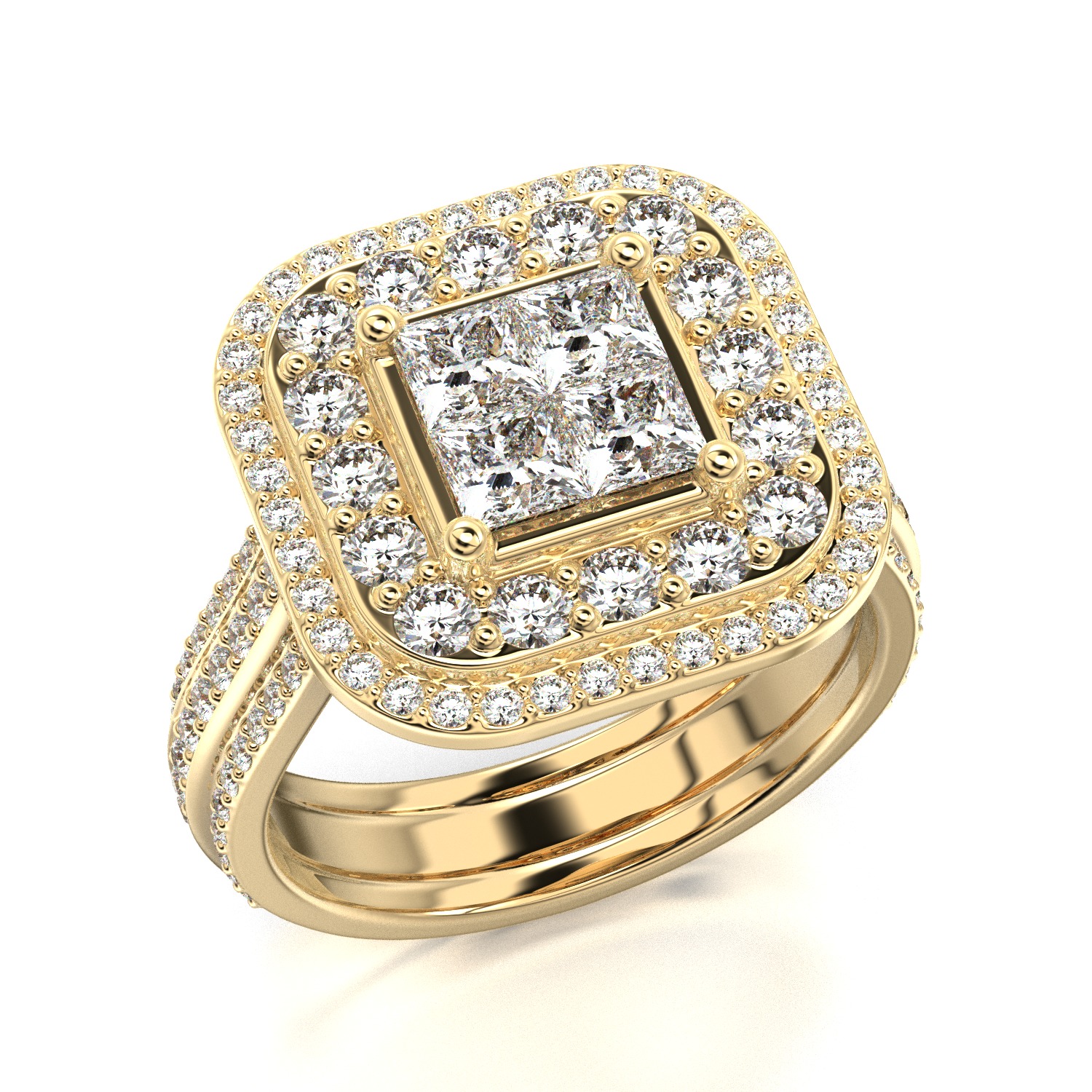 High-Quality Engagement Ring 3D print model_16