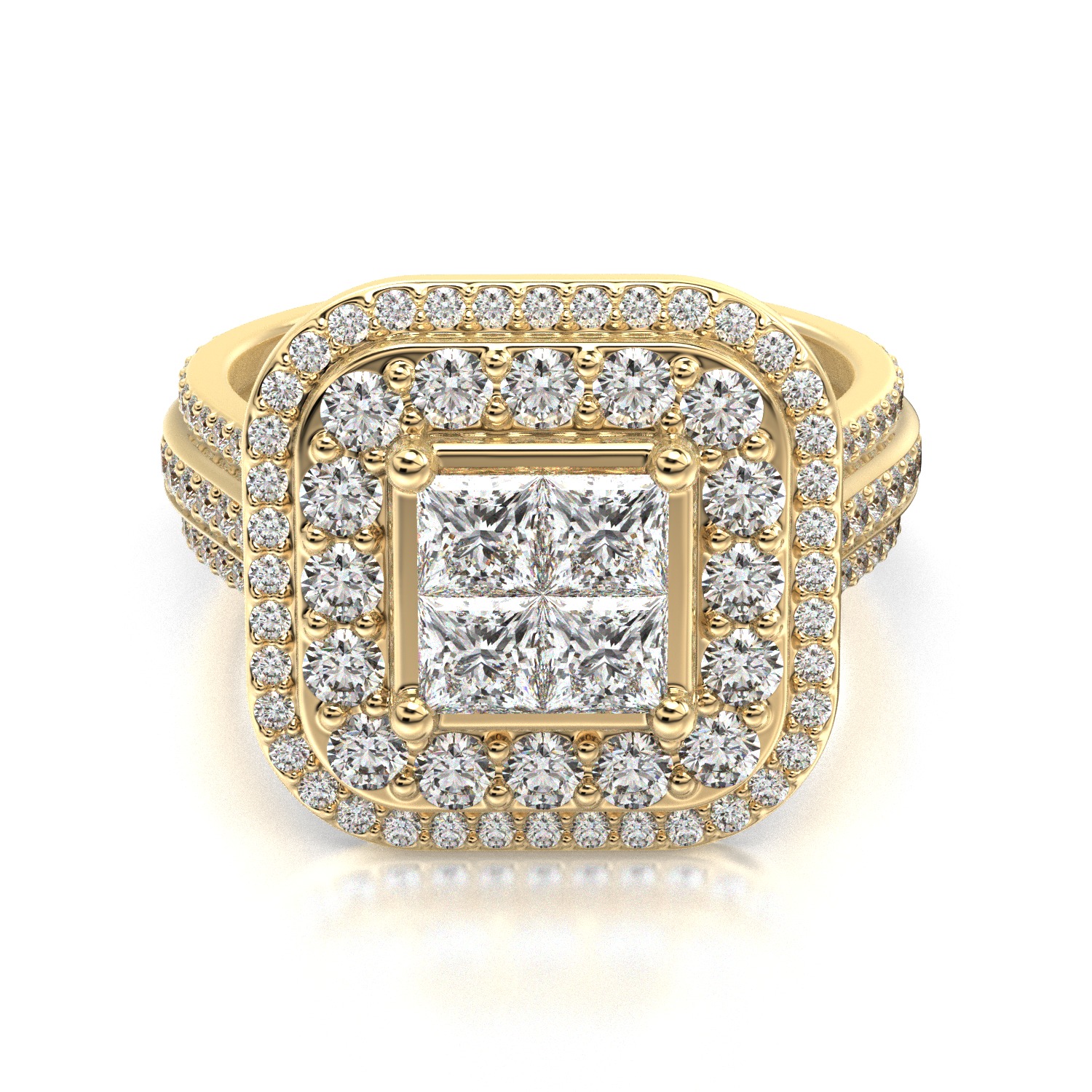 High-Quality Engagement Ring 3D print model_24